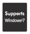 logo Windows 7 Supports -black