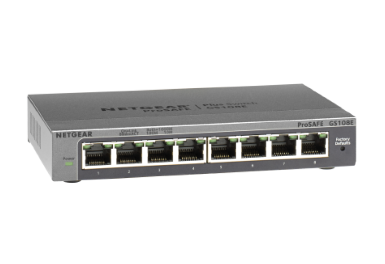 Gigabit Plus Switch Series - GS108E | Plus Switches | Switches | Business |  NETGEAR