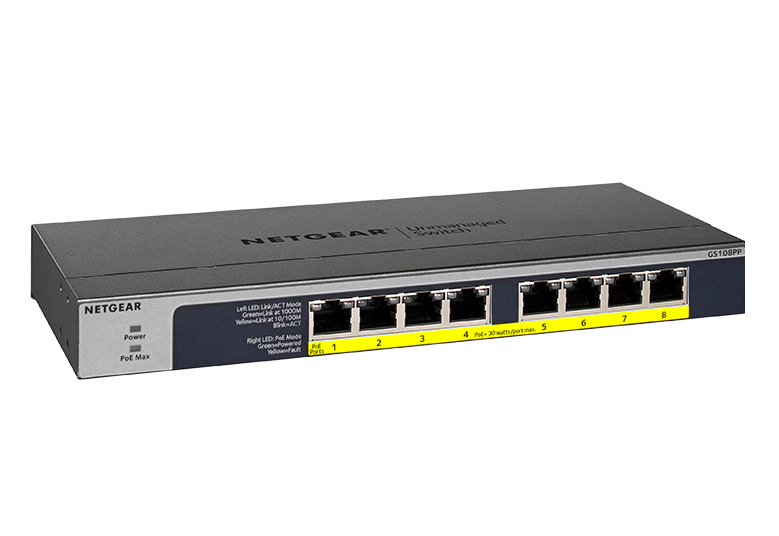 GS108PP | Ethernet Unmanaged Switches | NETGEAR