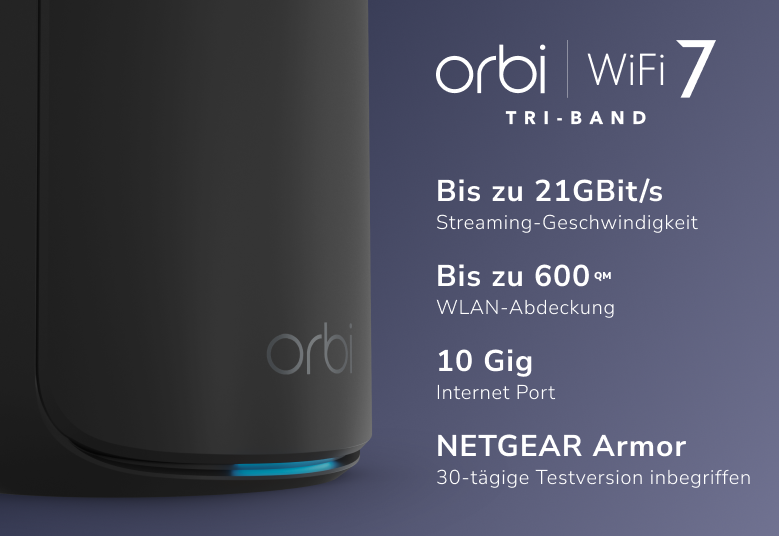 RBE873B Up to 21 Gbps speed and up to 9,000 sq. ft. coverage with 10 Gig internet port