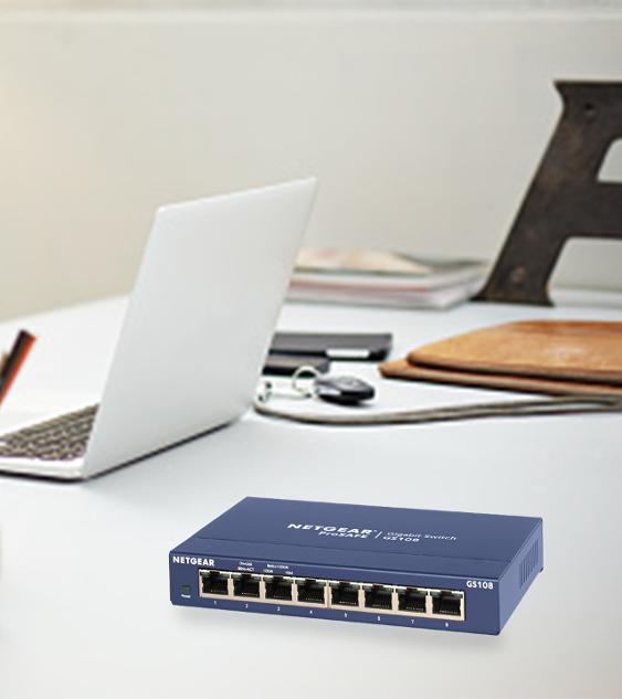 NETGEAR - 8-Port Gigabit Ethernet Unmanaged Switch (GS108)
