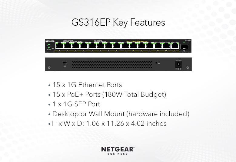 300 Series Plus Switch - GS316EP