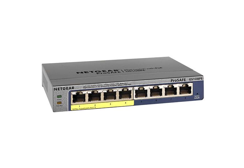 NETGEAR NETGEAR NETGEAR 8-Port Gigabit Ethernet Smart Managed Plus PoE  Network Switch, Hub, Internet Splitter (GS108PE) with x PoE 53W...  [並行輸入品]
