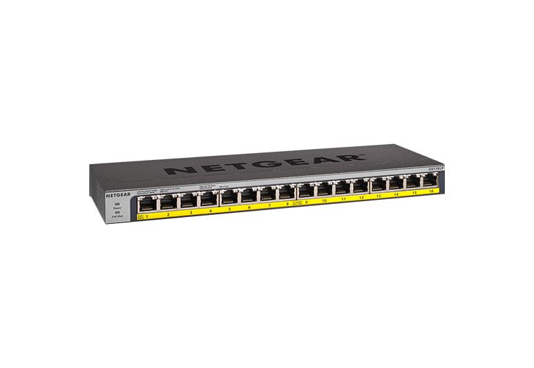 Buy Netgear 76W 16 Ports 32 Gbps Gigabit Ethernet Unmanaged Switch with 16  Port Poe Plus, GS116LP Online At Price ₹11999