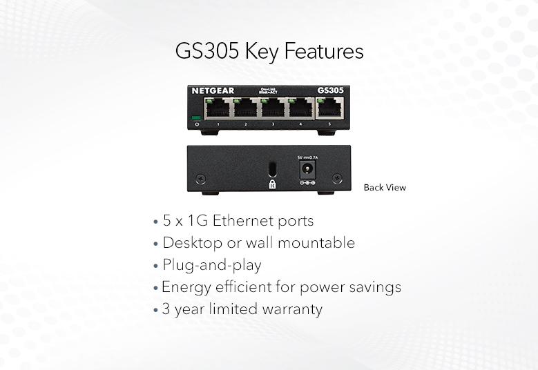 Netgear GS305-300PES - Commutateurs sur Son-Vidéo.com