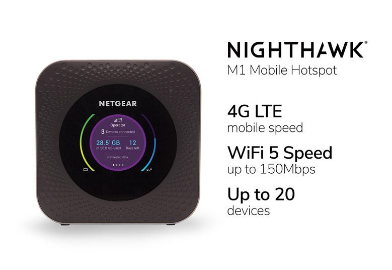 Netgear Nighthawk M1 4G LTE Mobile Router - Black MR1100