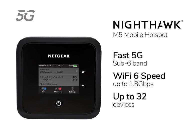 Nighthawk M5 5G WiFi 6 Mobile Router - MR5200