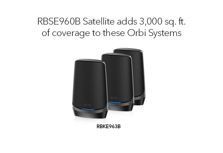 Netgear AXE11000 Mesh WiFi System (RBKE963B) Orbi 960 Series Quad
