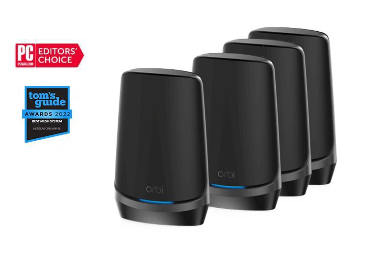 Orbi™ 960 Series Quad-Band WiFi 6E Mesh System, 10.8Gbps, 10 Gig