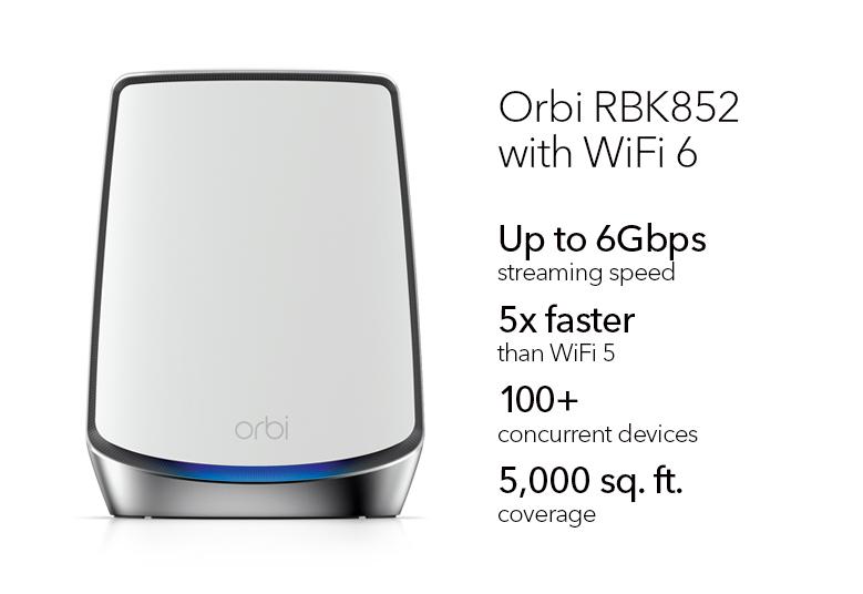 Netgear Orbi WiFi 6 AX6000 routeur + satellite (RBK852-100EUS) - Modem &  routeur - Garantie 3 ans LDLC
