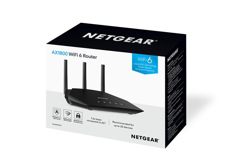 4-Stream AX1800 Dual-Band WiFi 6 Router - RAX10 | NETGEAR