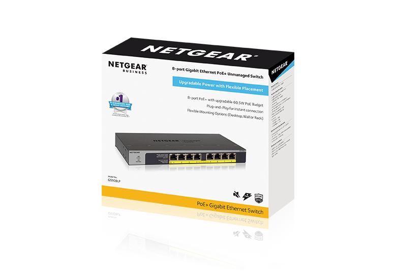 NETGEAR GS108 8-Port Gigabit Ethernet Network Switch, Lifetime Next  Business Day Replacement, Sturdy Metal, Desktop, Plug-and-Play, Unmanaged - Buy NETGEAR GS108 8-Port Gigabit Ethernet Network Switch