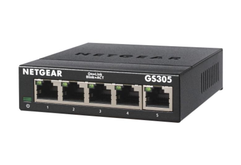 NETGEAR GS305Pv2 5-Port Unmanaged Desktop Gigabit PoE+ Switch (63W)