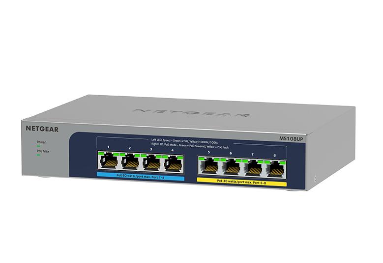 8-port Multi-Gigabit Unmanaged Switch Series - MS108UP