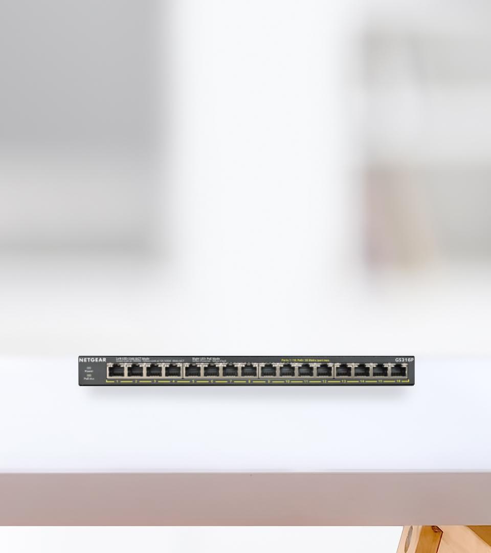 300 Series SOHO Unmanaged Switch - GS316P | NETGEAR