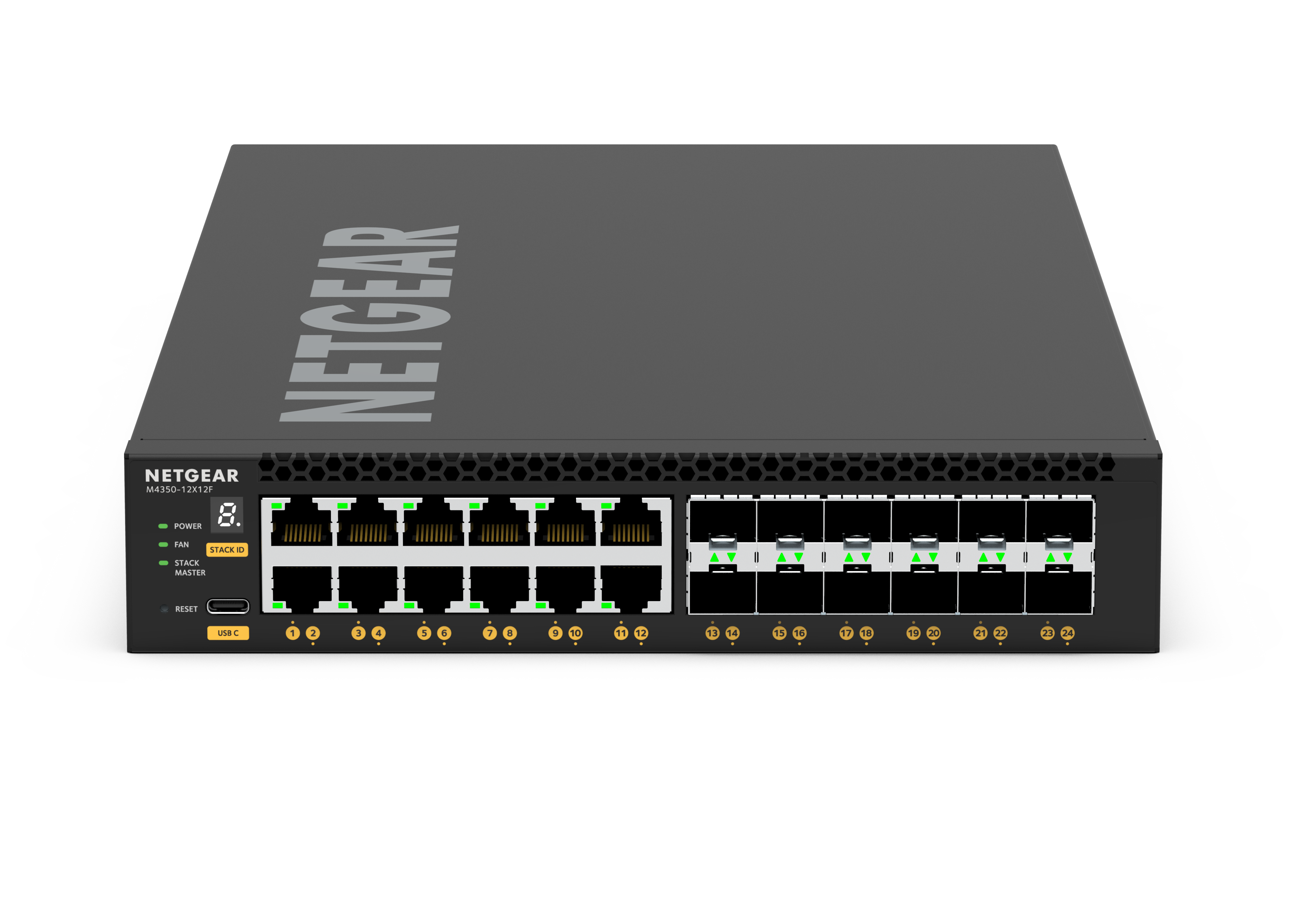 XSM4324 24端口12x多千兆12x SFP+全网管交换机- NETGEAR AV M4350