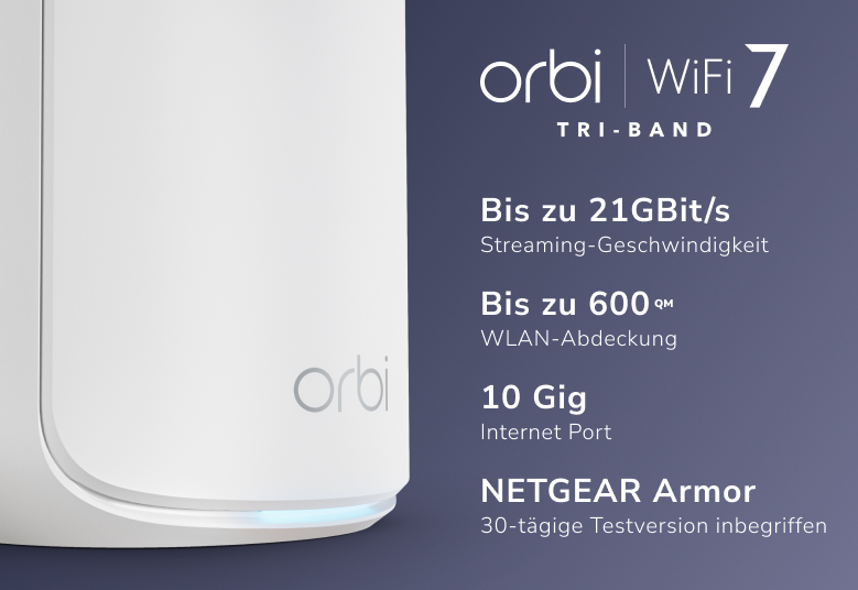 RBE873 Up to 21 Gbps speed and up to 9,000 sq. ft. coverage with 10 Gig internet port