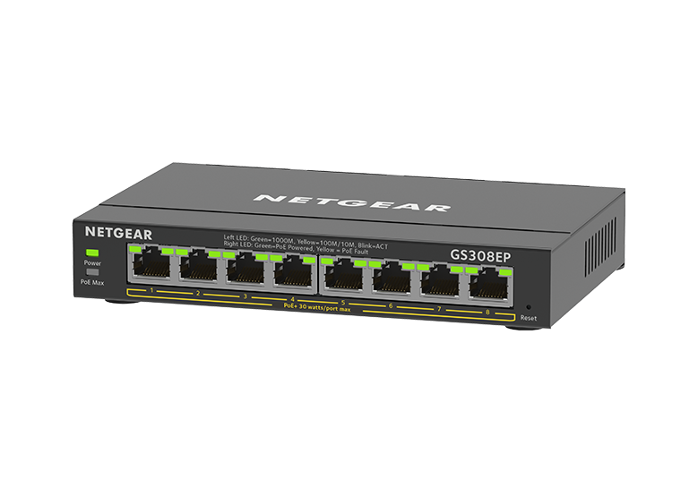 Switch EdgeSmart Gigabit PoE+ de 8 puertos