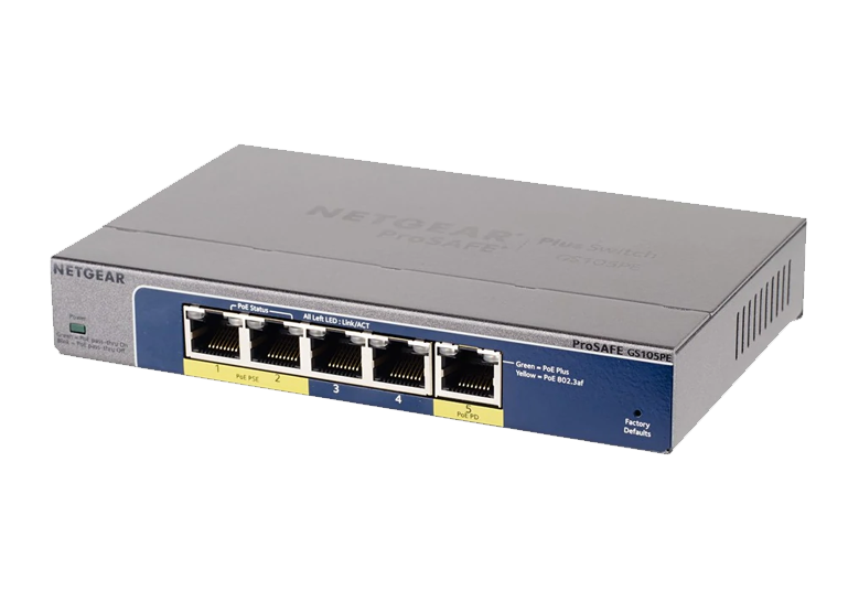 Gigabit Plus Switch Series - GS105PE | Plus Switches