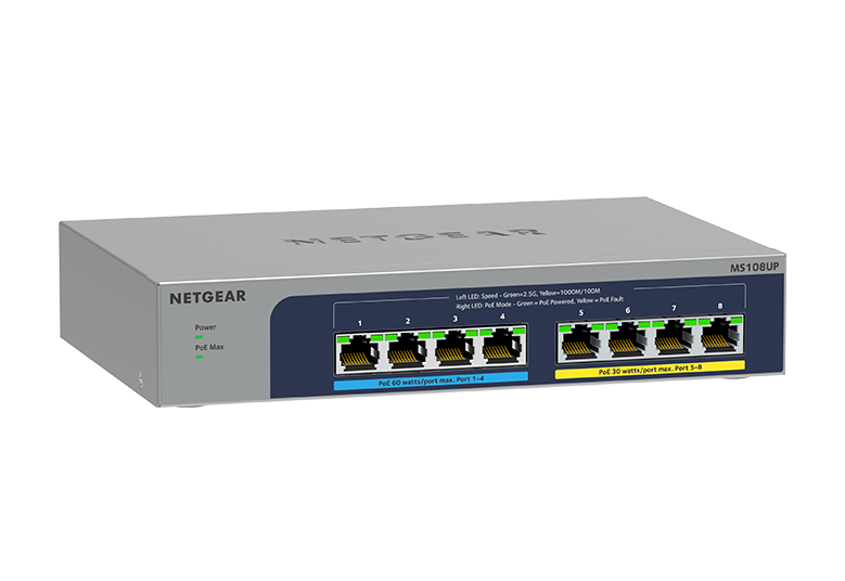 8-port Multi-Gigabit Unmanaged Switch Series - MS108UP | NETGEAR