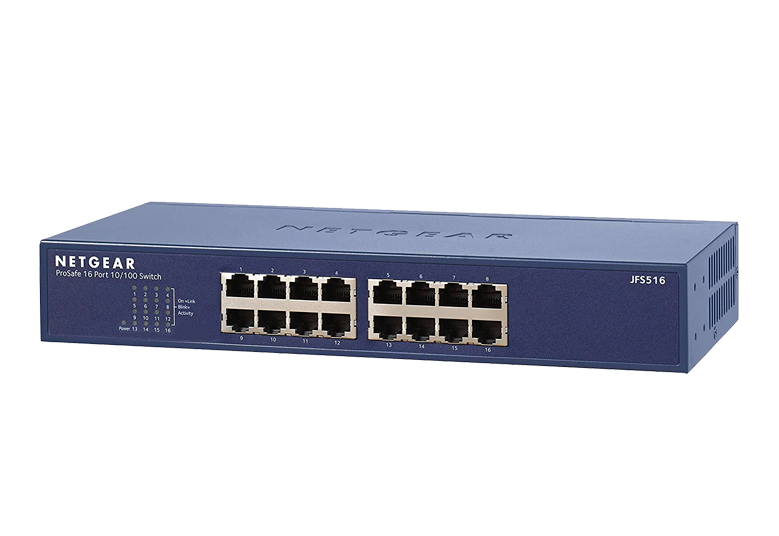 Netgear JGS516, Unmanaged 16 Port Ethernet Switch Type G - British 3-Pin, EU