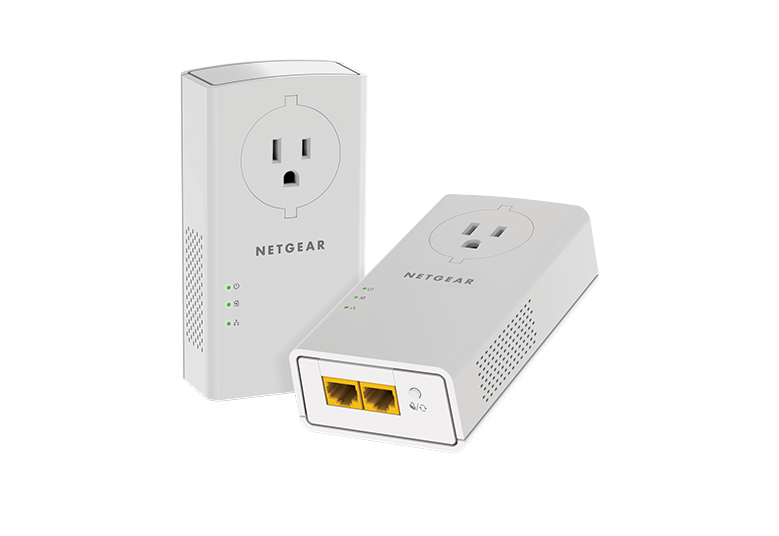 NETGEAR Powerline 2000 + Extra Outlet - powerline adapter - wall-pluggable