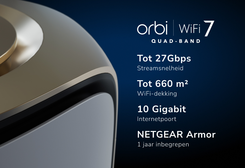 Orbi RBKE973S Features 10000 sq ft WiFi Coverage, 27 Gbps Streaming Speed