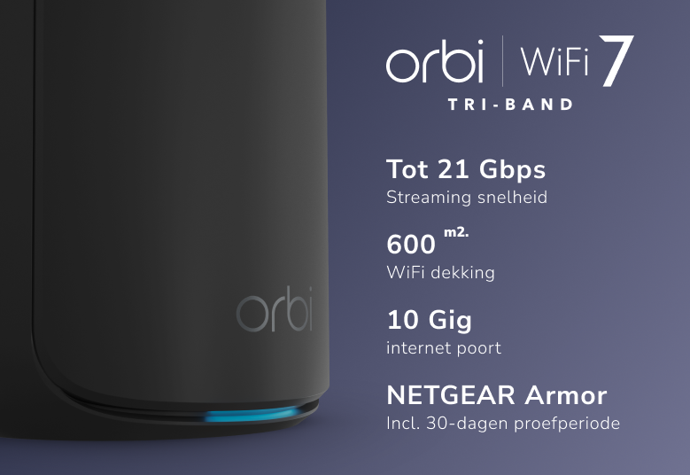 RBE873B Up to 21 Gbps speed and up to 9,000 sq. ft. coverage with 10 Gig internet port