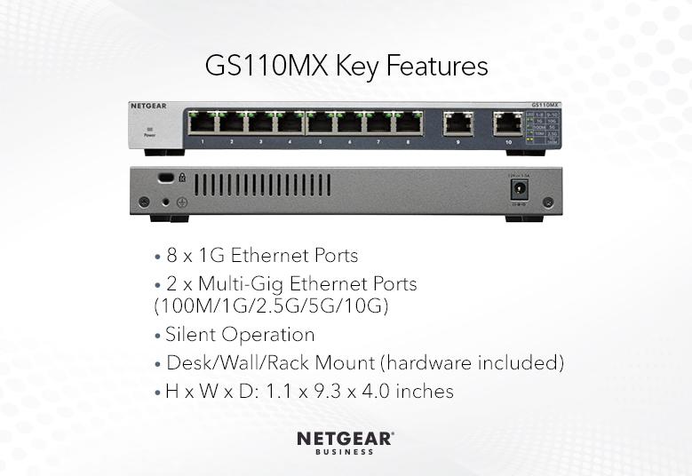 Gigabit con 10-Gigabit/Multi-Gigabit - GS110MX