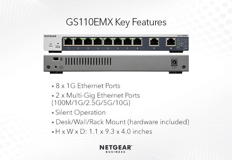 GS110EMX | 10G/マルチギガ | アンマネージプラス | スイッチ | 法人