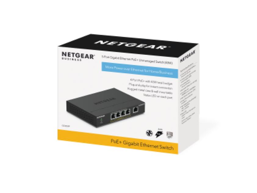 Netgear GS305P 5-Port Gigabit PoE+ Compliant GS305P-300NAS B&H